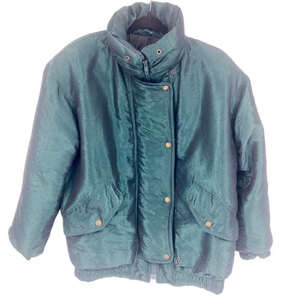 Vintage 1980's INNOVATIONS By Izzi Womens XXL 2XL puffer coat green plus granny - Picture 1 of 6